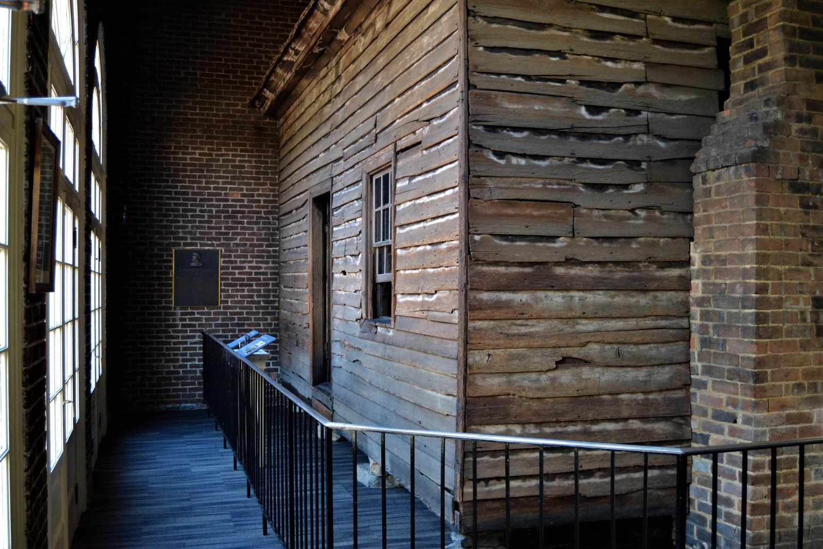 Andrew Johnson cabin indoors at the visitor center